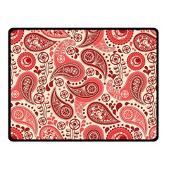 Paisley Red Ornament Texture Fleece Blanket (small) by nateshop