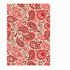 Paisley Red Ornament Texture Large Garden Flag (two Sides) by nateshop