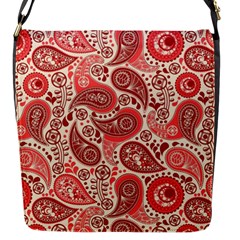 Paisley Red Ornament Texture Flap Closure Messenger Bag (s) by nateshop