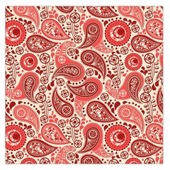 Paisley Red Ornament Texture Square Satin Scarf (36  X 36 ) by nateshop