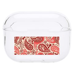 Paisley Red Ornament Texture Hard Pc Airpods Pro Case by nateshop