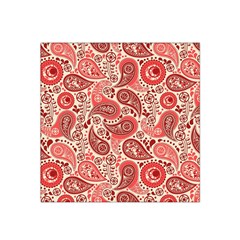 Paisley Red Ornament Texture Satin Bandana Scarf 22  X 22  by nateshop