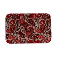 Paisley Red Ornament Texture Open Lid Metal Box (silver)   by nateshop