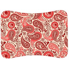 Paisley Red Ornament Texture Velour Seat Head Rest Cushion