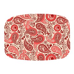 Paisley Red Ornament Texture Mini Square Pill Box by nateshop