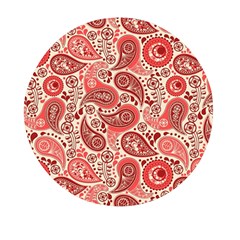 Paisley Red Ornament Texture Mini Round Pill Box (pack Of 3) by nateshop