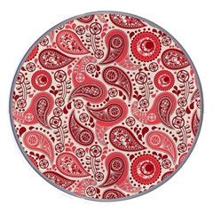 Paisley Red Ornament Texture Wireless Fast Charger(white)