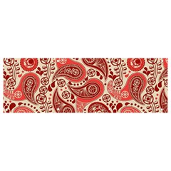 Paisley Red Ornament Texture Banner And Sign 9  X 3  by nateshop