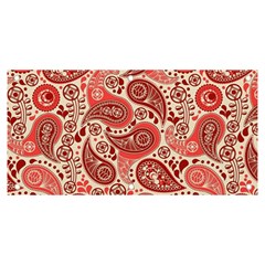 Paisley Red Ornament Texture Banner And Sign 6  X 3  by nateshop