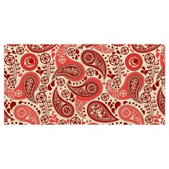 Paisley Red Ornament Texture Banner And Sign 4  X 2  by nateshop