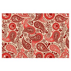 Paisley Red Ornament Texture Banner And Sign 6  X 4 