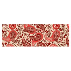 Paisley Red Ornament Texture Banner And Sign 6  X 2  by nateshop