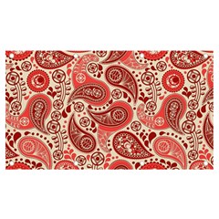 Paisley Red Ornament Texture Banner And Sign 7  X 4  by nateshop