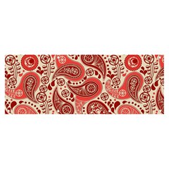 Paisley Red Ornament Texture Banner And Sign 8  X 3  by nateshop