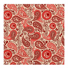 Paisley Red Ornament Texture Banner And Sign 4  X 4  by nateshop