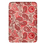 Paisley Red Ornament Texture Rectangular Glass Fridge Magnet (4 pack) Front