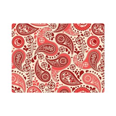 Paisley Red Ornament Texture Premium Plush Fleece Blanket (mini) by nateshop