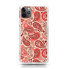 Paisley Red Ornament Texture Iphone 11 Pro Max 6 5 Inch Tpu Uv Print Case by nateshop