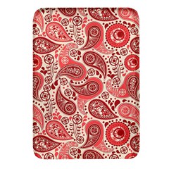 Paisley Red Ornament Texture Rectangular Glass Fridge Magnet (4 Pack)