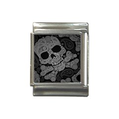 Paisley Skull, Abstract Art Italian Charm (13mm) by nateshop