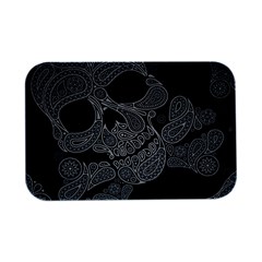 Paisley Skull, Abstract Art Open Lid Metal Box (silver)   by nateshop