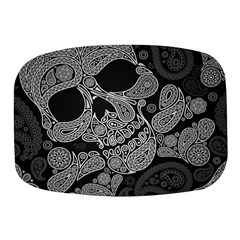 Paisley Skull, Abstract Art Mini Square Pill Box by nateshop