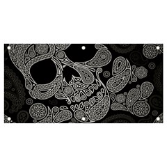 Paisley Skull, Abstract Art Banner And Sign 4  X 2  by nateshop