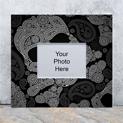 Paisley Skull, Abstract Art White Wall Photo Frame 5  X 7  by nateshop