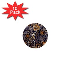 Paisley Texture, Floral Ornament Texture 1  Mini Magnet (10 Pack)  by nateshop