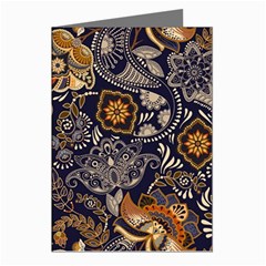 Paisley Texture, Floral Ornament Texture Greeting Cards (pkg Of 8) by nateshop