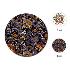 Paisley Texture, Floral Ornament Texture Playing Cards Single Design (round)