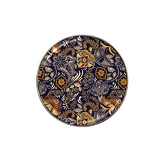 Paisley Texture, Floral Ornament Texture Hat Clip Ball Marker (4 Pack)