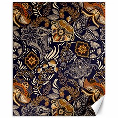 Paisley Texture, Floral Ornament Texture Canvas 11  X 14  by nateshop