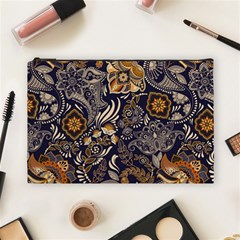 Paisley Texture, Floral Ornament Texture Cosmetic Bag (large) by nateshop