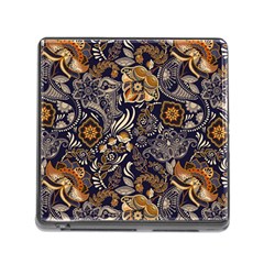 Paisley Texture, Floral Ornament Texture Memory Card Reader (square 5 Slot) by nateshop