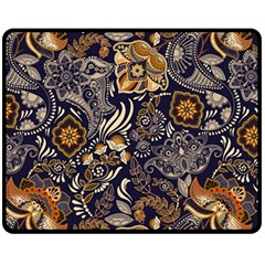 Paisley Texture, Floral Ornament Texture Fleece Blanket (medium) by nateshop