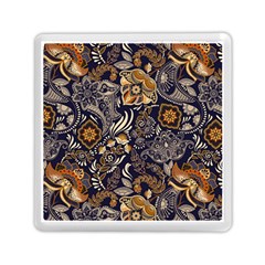 Paisley Texture, Floral Ornament Texture Memory Card Reader (square) by nateshop