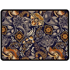 Paisley Texture, Floral Ornament Texture Two Sides Fleece Blanket (large) by nateshop