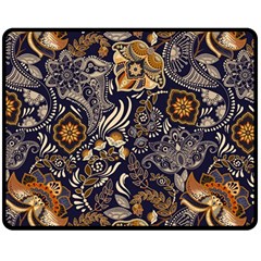 Paisley Texture, Floral Ornament Texture Two Sides Fleece Blanket (medium) by nateshop