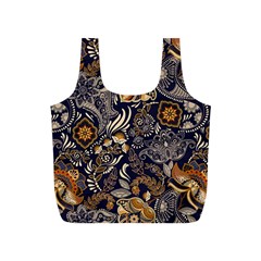 Paisley Texture, Floral Ornament Texture Full Print Recycle Bag (s) by nateshop