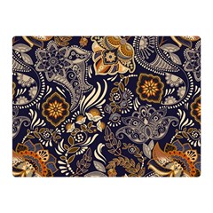 Paisley Texture, Floral Ornament Texture Two Sides Premium Plush Fleece Blanket (mini) by nateshop