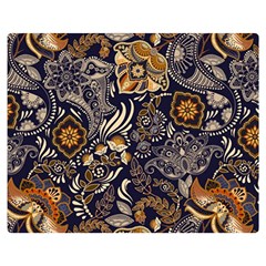 Paisley Texture, Floral Ornament Texture Two Sides Premium Plush Fleece Blanket (medium) by nateshop