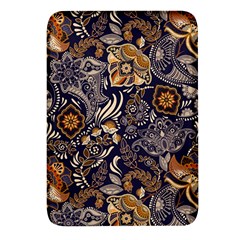 Paisley Texture, Floral Ornament Texture Rectangular Glass Fridge Magnet (4 Pack) by nateshop