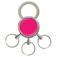 Pink Pattern, Abstract, Background, Bright 3-ring Key Chain by nateshop