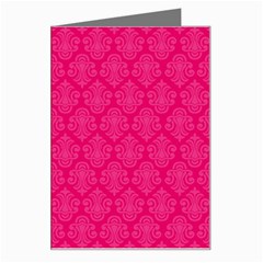 Pink Pattern, Abstract, Background, Bright Greeting Card by nateshop