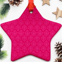 Pink Pattern, Abstract, Background, Bright Star Ornament (two Sides) by nateshop