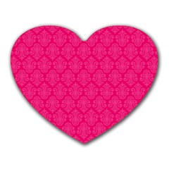 Pink Pattern, Abstract, Background, Bright Heart Mousepad by nateshop