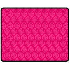 Pink Pattern, Abstract, Background, Bright Two Sides Fleece Blanket (medium) by nateshop