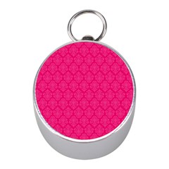 Pink Pattern, Abstract, Background, Bright Mini Silver Compasses by nateshop