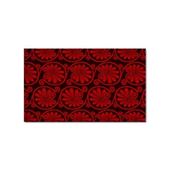 Red Floral Pattern Floral Greek Ornaments Sticker (rectangular) by nateshop